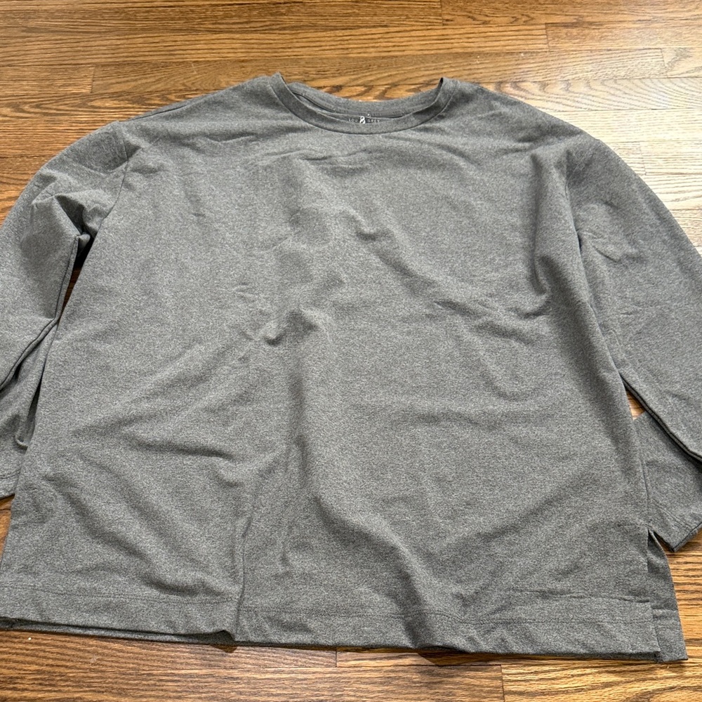 Lou & Grey Women’s Long-Sleeve Crewneck Shirt - Heather Gray Size Small